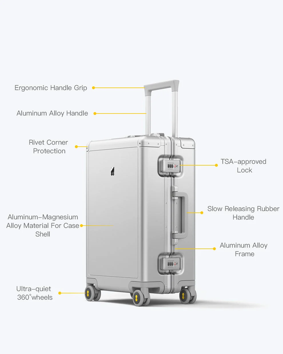 Aluminum Luggage and Atlas Laptop Backpack Set - Image 15