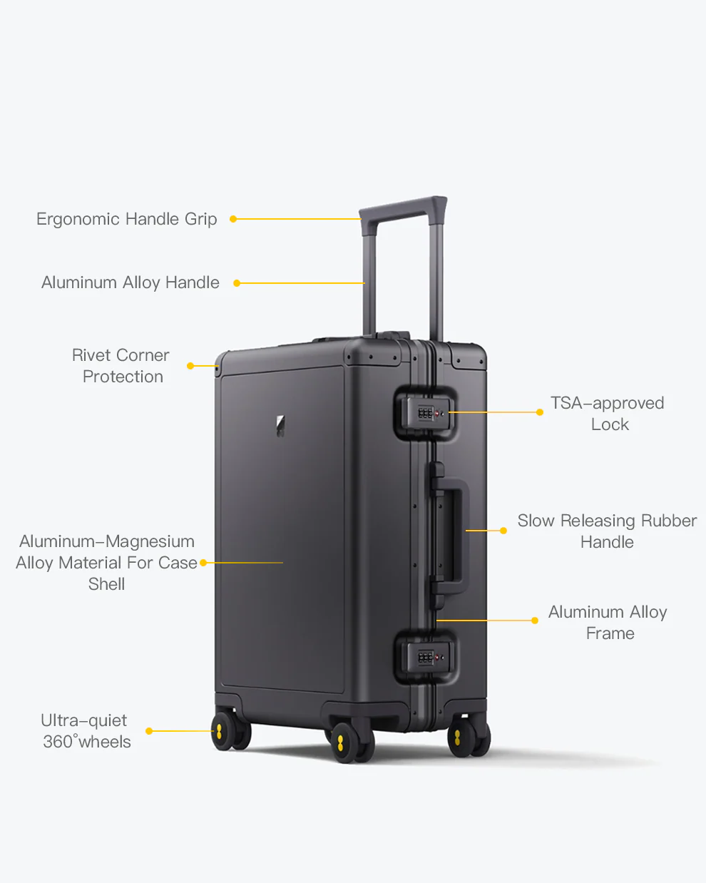 Aluminum Luggage and Atlas Laptop Backpack Set - Image 4
