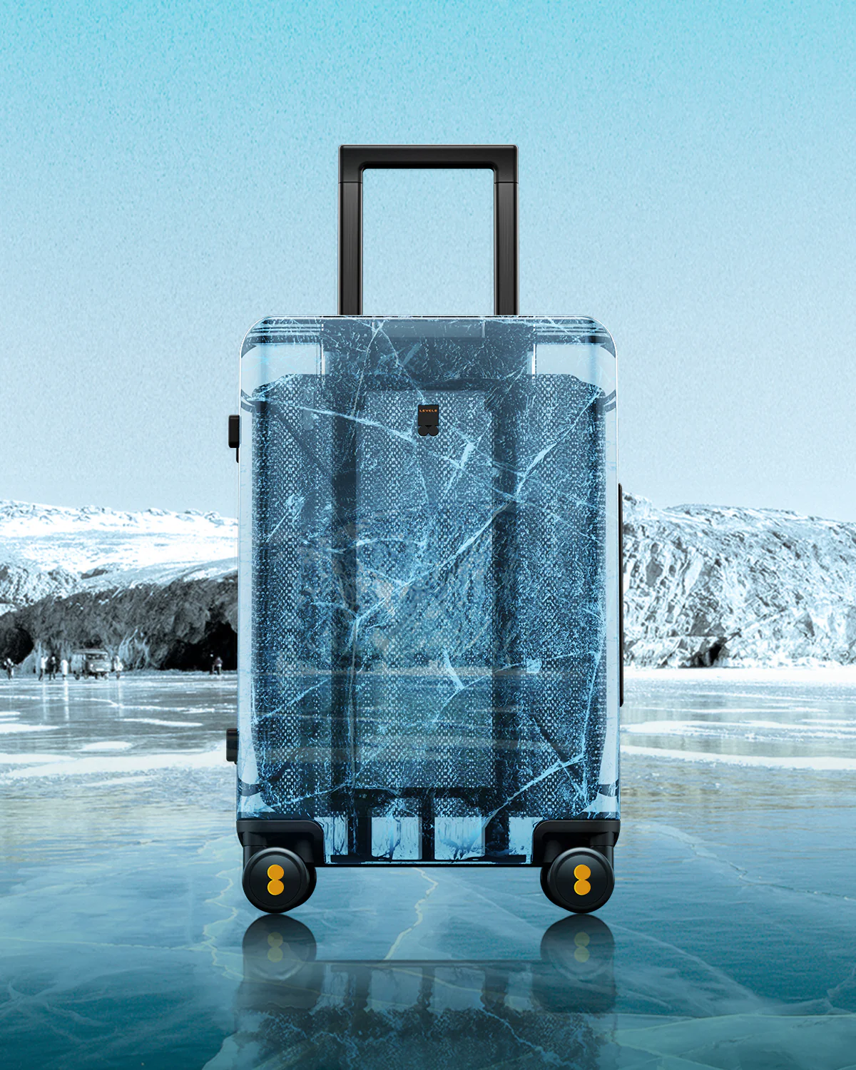 Eco Transparent Carry-On Luggage 20" Blue (Only available in EU) - Image 3